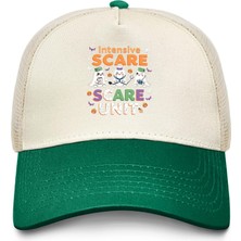Odea Yoğun Korkutma Ünitesi Cadılar Bayramı Kamyoncu Şapkası Kadın Yaz Için Komik Örgü Beyzbol Şapkası, Yeşil, Tek Beden