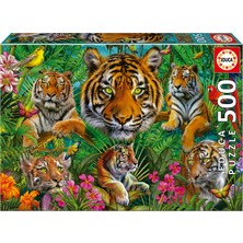 Odea Educa - Tiger Jungle | Yetişkinler Için 500 Parça Yapboz. Ölçüler: 48 cm x 34 Cm. 11 Yaşında (19902)