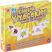 Odea Edukido Eğitici Oyuncak Eşleştir Mukavva Puzzle Yiyecekler