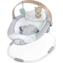 Odea Ingenuity Cozy Spot Yatıştırıcı Bebek Zıpzıpı Ahşap Oyuncaklı Yay, Doğal Kauçuk Oyuncak, Emniyet Kemeri, Müzik ve Otomatik Kapanma, 0 Ile 6 Aylık Arasındaki Bebekler Için, Gri