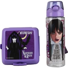 Odea Wednesday Lisanslı 700 ml Trıtan Matara ve 2 Katlı Beslenme Kabı Yemek Seti