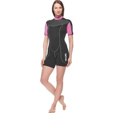 Odea Seac Sense Short, Şnorkelle Yüzme ve Sualtı Dalışı Için Kısa Dalış Elbisesi, 2,5 mm Neopren, Kadın, Siyah, M