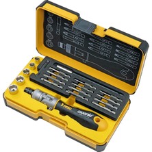 Odea Felo Ergonıc K Box 20 Parça Cırcır/bükme Tornavidası, Uç ve Lokma Anahtarı ile