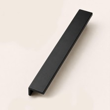 Odea Özen Düz Mat Siyah Çekmece Kulp 160 mm 1 Adet Metal Dolap Kapağı Mobilya Kulpu Aksesuarı