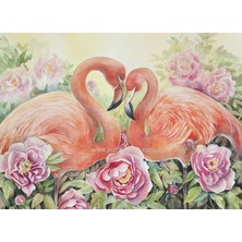 Odea Nova Puzzle 41104 Iki Aşık Flamingo - 1000 Parçalı
