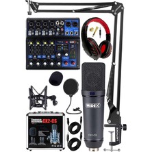Odea Midex Wizard Paket-3 Cx2 Stüdyo Mikrofon MDX-06FXU Stüdyo Kayıt Mikseri Kulaklık Ekipman Seti