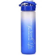 Odea Su Matarası Tritan Geniş Ağız Su Şişesi Gradient Type Spor Matarası Suluğu Bpasız 630 ml Mavi 0111