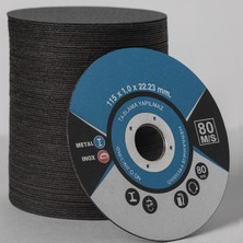 Odea Inox Metal Kesici (100 Adet) Kesme Diski 115X1,0X22,23 mm Ince Taş Disk Spiral Demir Kesici Disk