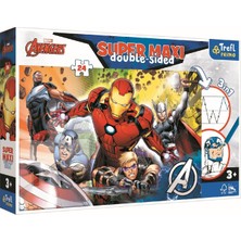Odea Trefl Primo - Marvel Yenilmezler, Silni Yenilmezler - 3'ü 1 Arada: Yapboz 24 Büyük Parça, Boyama, Renk Bileşenleri ile Oyun 3 Yaşındaki Çocuklar Için Bohatern Masal Eğlencesi Içeren Renkli Yapboz