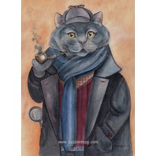 Odea Nova Puzzle 1000 Parça Gizli Görev, Dedektif Kedi