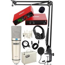 Odea Stüdyo Ekipmanları Style Paket-3 Cx1 Mikrofon Ses Kartı Stüdyo Kayıt Seti