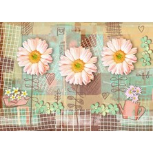 Odea Nova Puzzle 1000 Parça Pembe Gerbera Çiçekleri