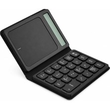Odea Coverzone Katlanabilir Bluetooth Sayısal Tuş Takımı Touchpad ve Hesap Makinesi Özellikli Kablosuz Numeric Keypad Bt1 Bt2 Çift Cihaz Bağlantılı USB C Şarjlı 140MAH | ZR1274