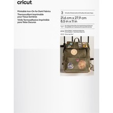 Odea Cricut 2011742 Yazdırılabilir Iron On Koyu Renk Kumaşlar Için 3 Sayfa
