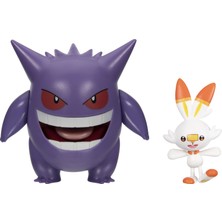 Odea Pokemon Figür Seti Gengar ve Scorbunny – 5 ve 10 cm - Yeni Resmi Pokemon Oyuncak 2024