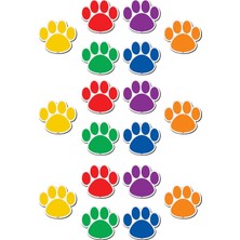 Odea Teacher Created Resources Magnetic Accents, Colourful Paw Prints (77207.0)