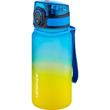 Odea Uzspace 350 ml Pipetsiz Çift Renk Softtouch Tritan Çocuk Su Matarası -FFCOL350MLUZS Sarı-Lacivert