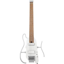 Odea Donner Hush x Pro Elektro Gitar Kiti - Akıllı Seyahat Gitarı Düzinelerce Önceden Ayarlanmış Kombinasyonlu, 7 Ton Sim Seçeneği, Metalik Beyaz