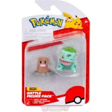 Odea Pokémon Diglett ve Bulbasaur ile Savaş Figür Paketi, 2 Paket Aksiyon Figürleri