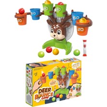 Odea Ca Games Deer Bounce Game +4 Yaş Için 1-3 Oyunculu Eğlenceli Rekabetçi Hedef Top Atış Aile Oyunu