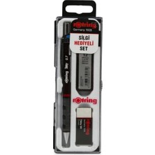 Odea Rotring Tikky Okul Seti 0.7 mm Bordo Versatil Kalem, Silgi, Uç