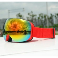 Odea Easy Idea UV400 Korumalı Anti-Sis Çift Katman Orange Lens Snowboard Kayak Gözlüğü