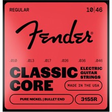 Odea Fender Klasik Çekirdek Elektro Gitar Telleri, Vintage Nikel, Bullet End, 3155R .010-.046