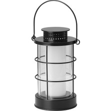 Odea Ikea Stråla Led'li Fener, Siyah, 11X20 Cm, Pilli