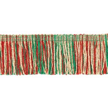 Odea Trims By The Yard 5 Yards Of 2" Glitter Chainette Saçak Trim, Noel Çoklu