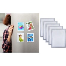 Odea Hdg 10 Adet Mıknatıslı Şömiz Manyetik Resim Çerçeve Şeffaf Magnet Şömiz Dosya 10X15 cm - Gri Kenarlı