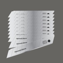 Odea Ithal 10 Adet 8 Dilim Maket Bıçağı Yedeği Ucu 0.50 mm Kalınlık x 18 mm Genişlik Bıçak Ucu Jilet