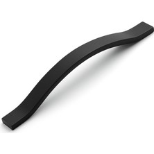 Odea Sümbül Siyah Metal Mobilya Kulpu 224 mm Modern Mutfak Dolabı Çekmece Kolu Gardırop Kapak Kulpları
