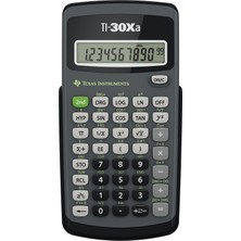Odea Texas Instruments Tı-30 Xa Okul Hesap Makinesi (Tek Satırlı, 10 Haneli, Pille Çalışır) Gri Siyah