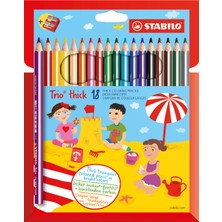 Odea Stabılo Trio Thick - Kuru Boya Kalemi - 18'li Paket - Çeşitli Renkler + Kalemtıraş