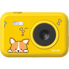 Odea Sjcam Funcam 2 Inç LCD Hd Dijital Çocuk Kamerası | Full Hd 1080P | Video Kaydı, Fotoğraf Çekimi, Timelapse Video Için | Çocuklar ve Yetişkin Çocuklar Için Dahili Oyunlar ile Karikatür Baskı (Köpek)