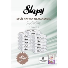 Renas Store Sleepy 11 Al 10 Öde Evcil Hayvan Islak Havlusu 60'lı ve Bebe Temizleme Pamuğu