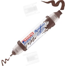 Odea Edding 5400 Akrilik 3D Double Liner - Kahverengi - 1 Çift Uçlu Akrilik Tüp - 2-3 mm ve 5-10 mm Genişliğinde Çift Uç
