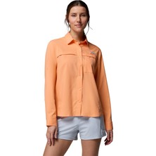 Odea Columbia Kadın Pfg Castback Dokuma Uzun Kollu, Parlak Nektar, S