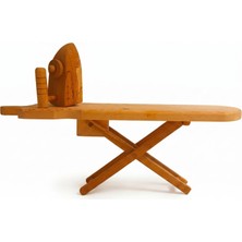 Odea Montessori El Yapımı Ahşap Ütü ve Katlanabilir Ütü Masası Seti