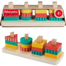 Odea Fisher-Price Ahşap Dizme Parçaları Yürüme Çağındaki Çocuklar Için 13 Ahşap Parçadan Oluşan Fisher-Price Ahşap Dizme Parçaları HXV05