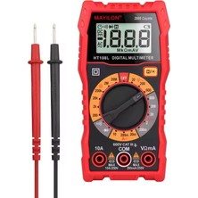 Odea Mayilon HT108L Dijital Profesyonel Multimetre Ekran Aydınlatmalı Auto Range 600V 10A Ac Dc