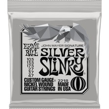 Odea Ernie Ball John Mayer Silver Slinky Nickel Wound Elektro Gitar Telleri 10,5-47 Ölçü