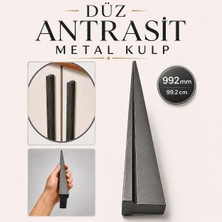 Odea 992 mm 99.2 cm Düz Antrasit Metal Mobilya Dolap Kulpu Uzun Mobilya Çekmece Kapak Mutfak Kulbu