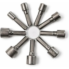 Odea Suwors 9 Parça Manyetik Somun Sıkma ve Sökme Ucu Seti (5-13 Mm) - Şarjlı Matkap Uyumlu Cr-V Çelik Çatı Adaptörü ve Lokma Takımı - Profesyonel Akıllı Vida Ucu