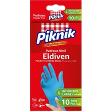 Odea Piknik Medium Orta Beden Pudrasız Nitril Eldiven 10'lu