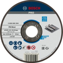 Odea Bosch Professional Düz Metal Kesme Diski, Gri, 125 Mm, 1 Adet