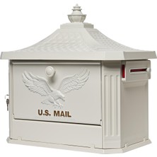 Odea Architectural Mailboxes Hamilton Cast Alüminyum Post-Mount Posta Kutusu, HM200WAM, Beyaz