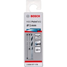 Odea Bosch Professional 10 Adet Hss Spiral Matkap Ucu Pointteq (Metal Için, 1 x 12 x 34 Mm, Matkap Aksesuarı)