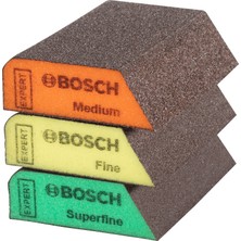 Odea Bosch 3 x Expert S470 Kombi Zımpara Süngerleri (Ahşap Üzerine Boya Için, Yumuşak Ahşap, Ø 69 x 97 x 26 Mm, Orta/ince/süper Ince, Profesyonel Aksesuar El Zımparalama)
