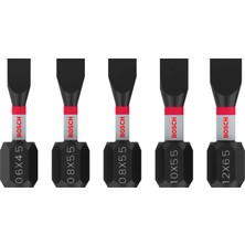 Odea Bosch 5 x Pro Slotted Impact Bit (100 x 75 Mm, Profesyonel Aksesuar Tornavida, Tornavida)